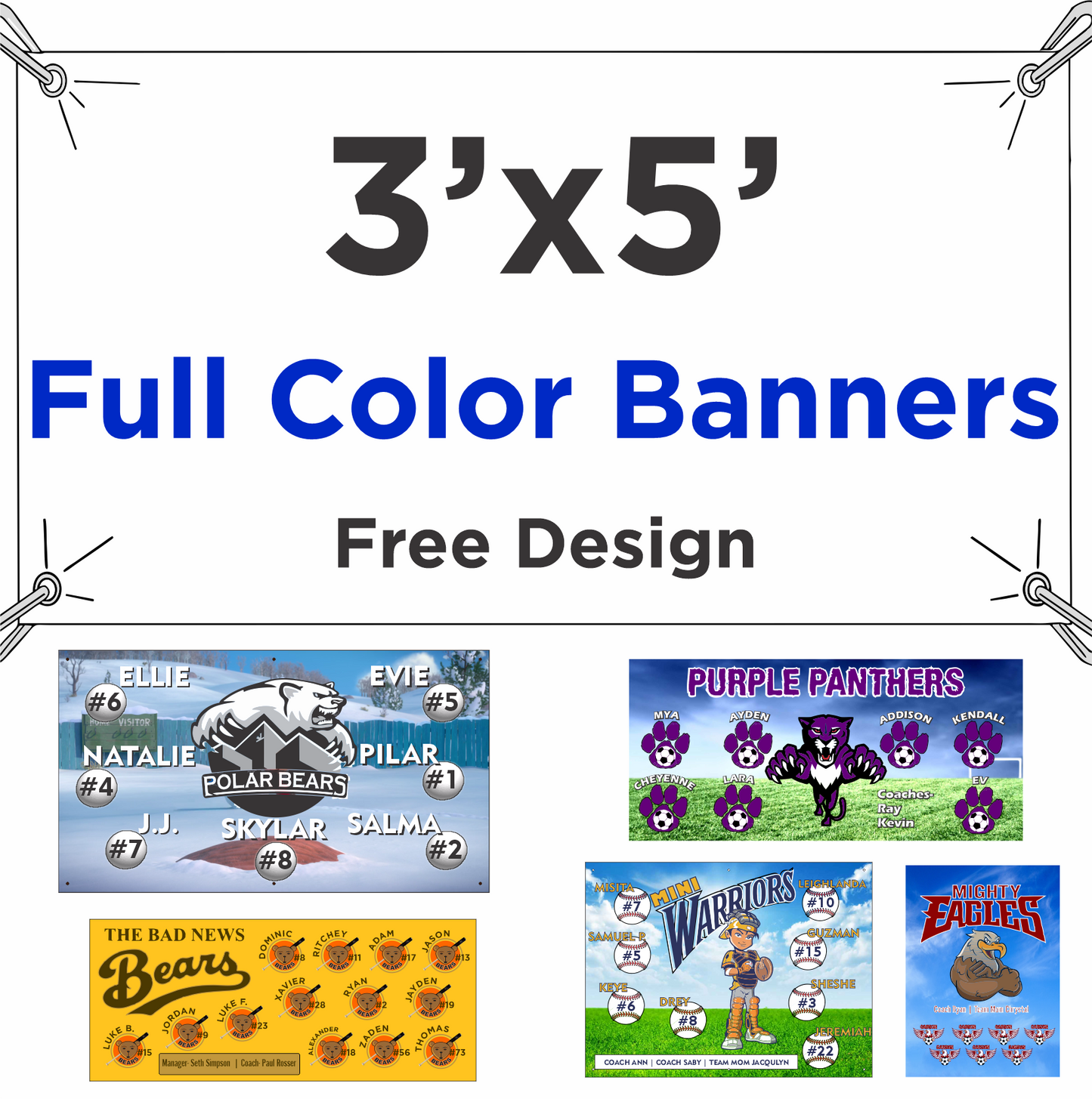3' x 5' Full Color Banner