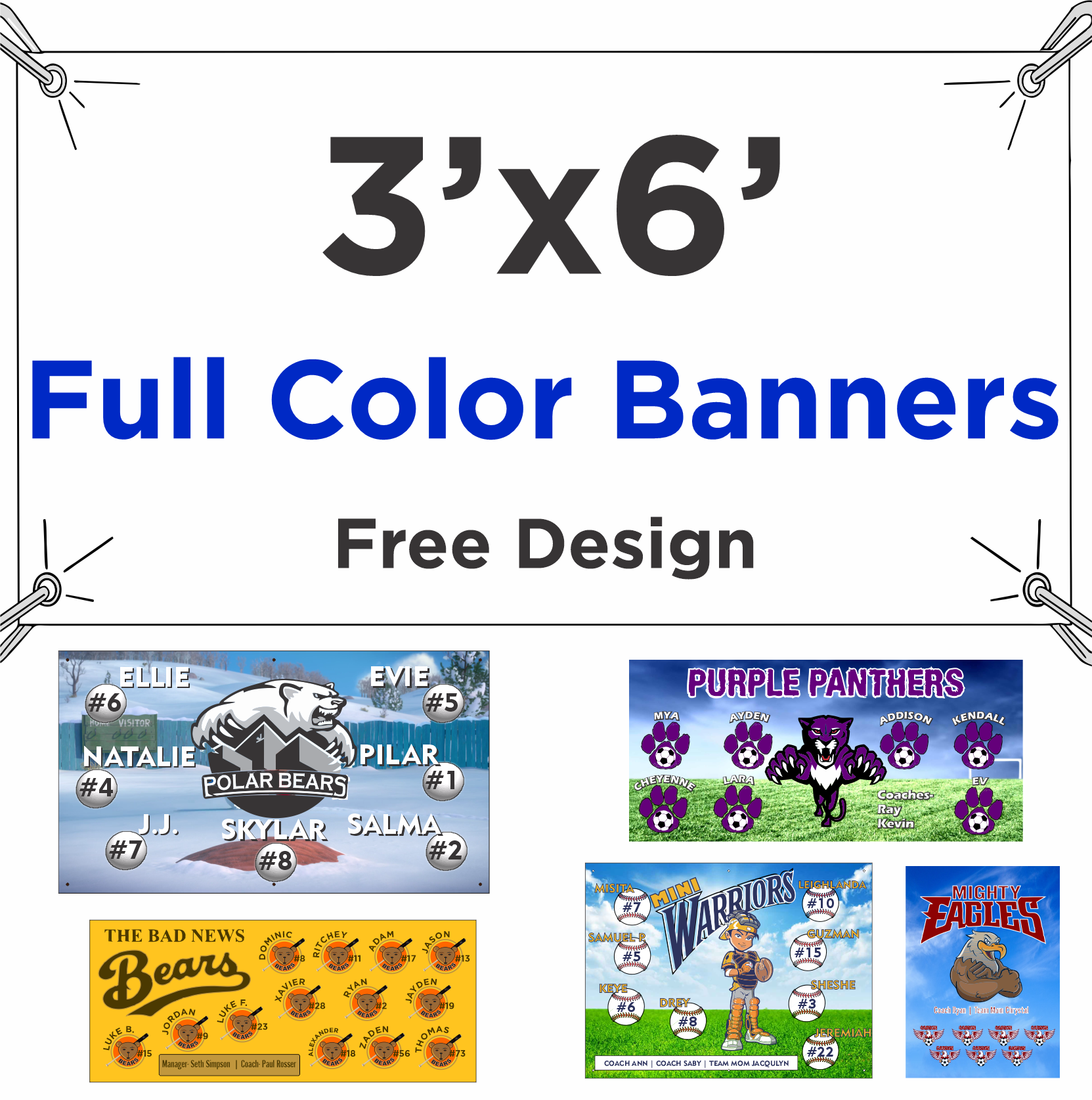 3' x 6' Full Color Banner