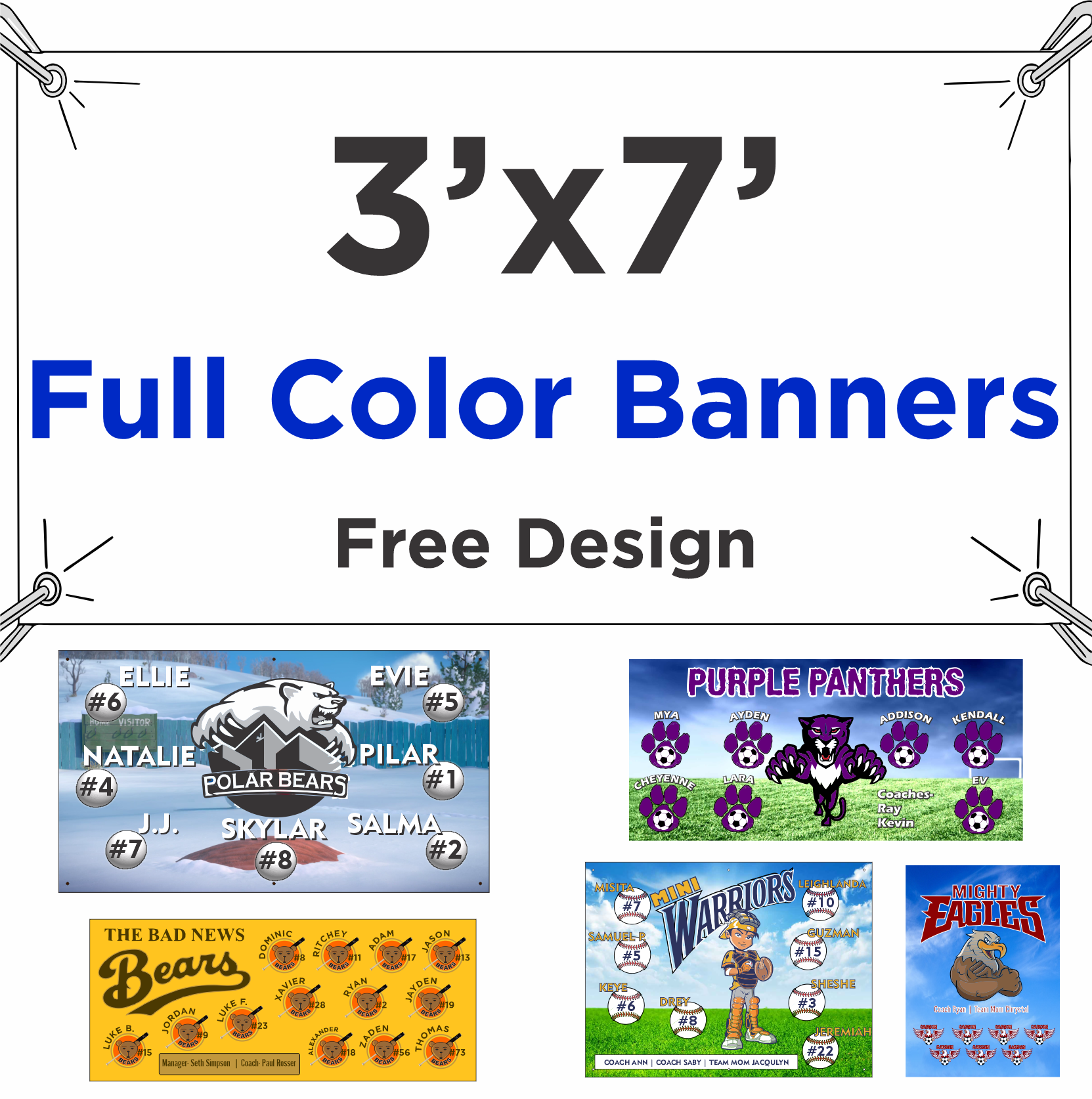3' x 7' Full Color Banner