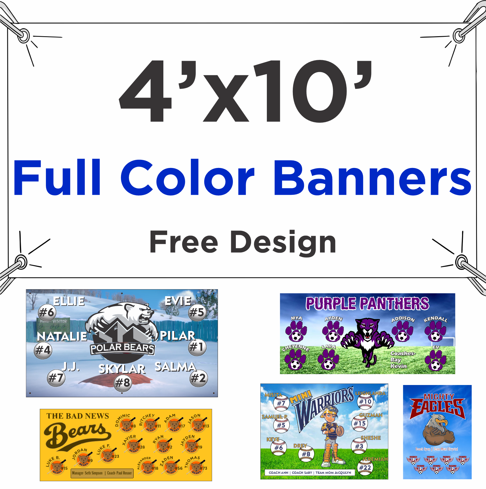 4' x 10' Full Color Banner