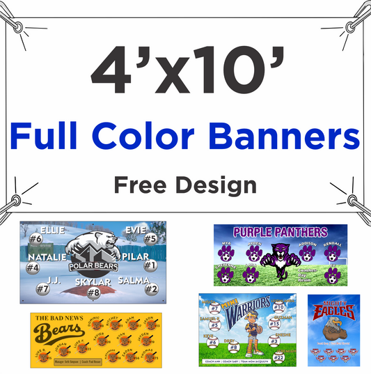 4' x 10' Full Color Banner