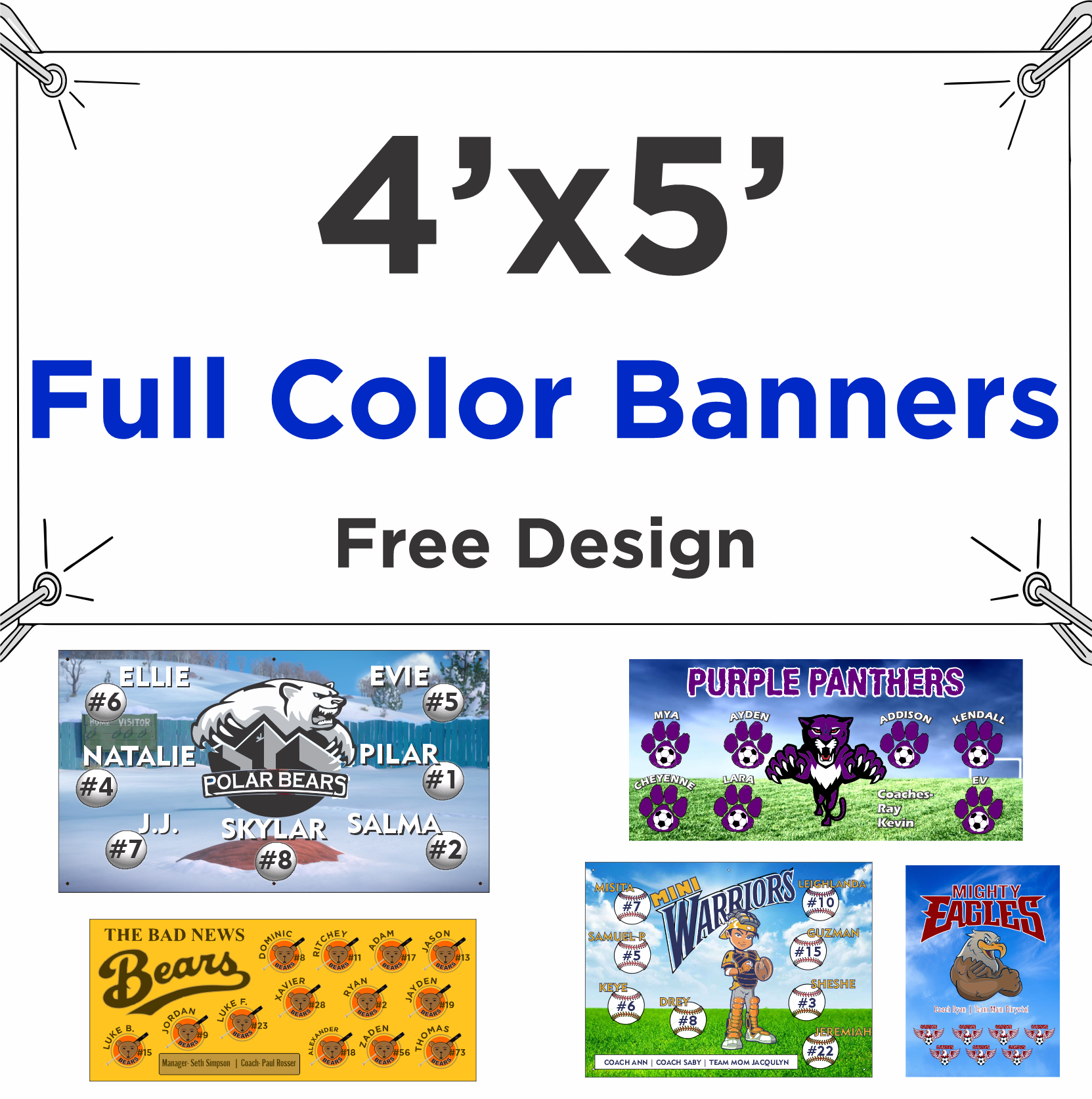 4' x 5' Full Color Banner
