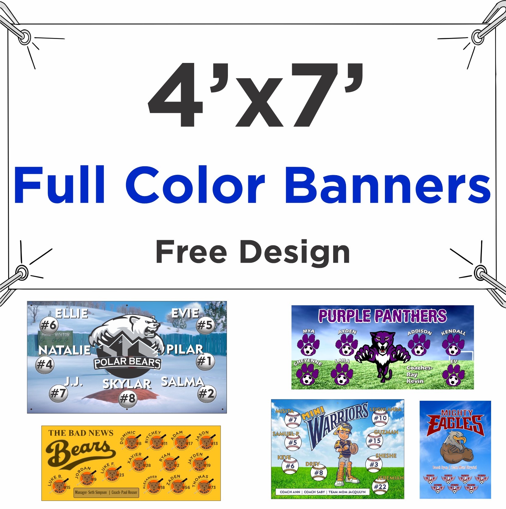 4' x 7' Full Color Banner