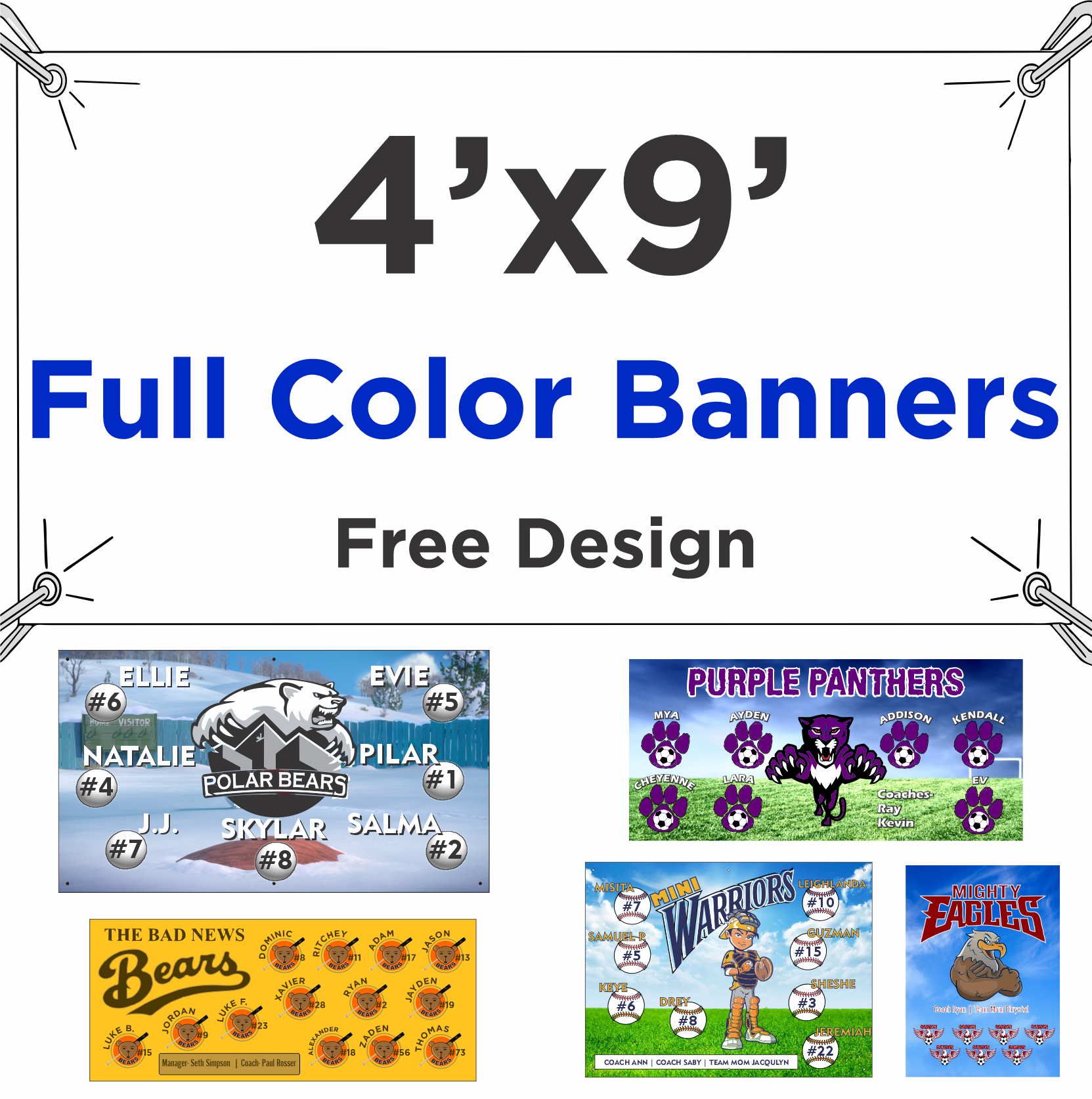 4' x 9' Full Color Banner