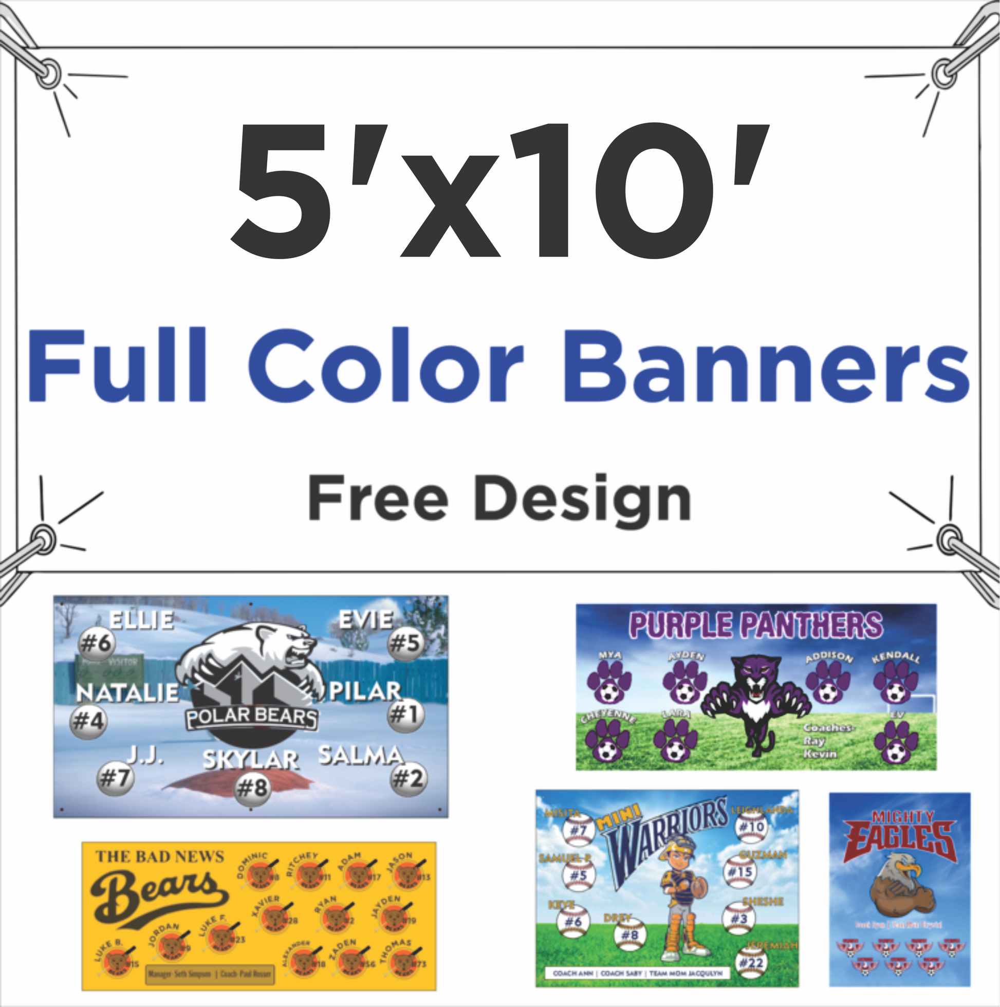 5' x 10' Full Color Banner