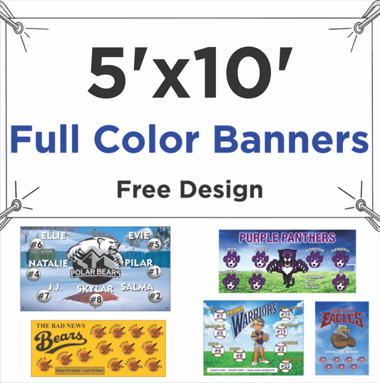 5' x 10' Full Color Banner