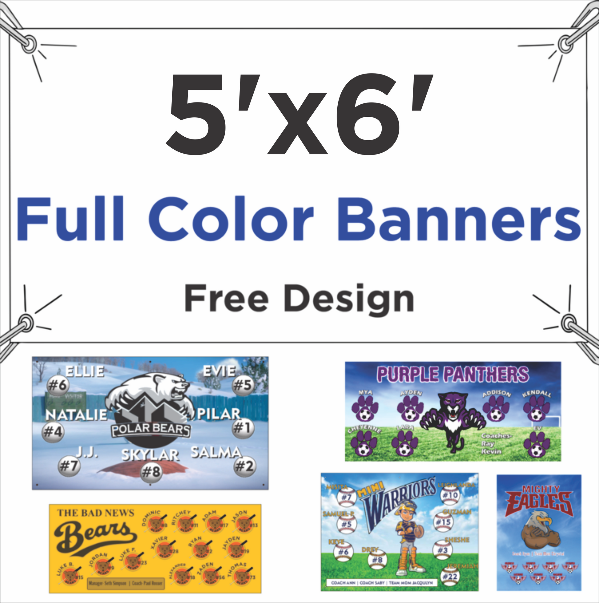 5' x 6' Full Color Banner