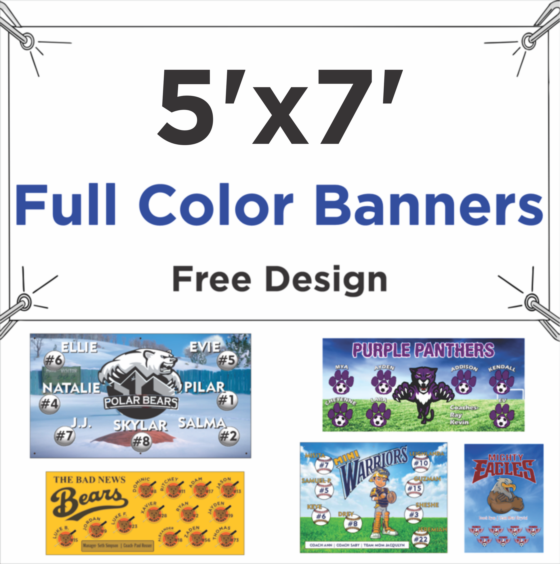 5' x 7' Full Color Banner