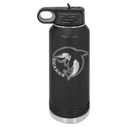 Personalized 32 oz Polar Camel Water Bottle - Black